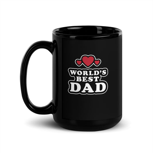 World's Best Dad Black Mug