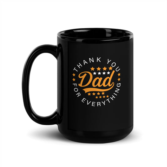 Thank You Dad Black Mug