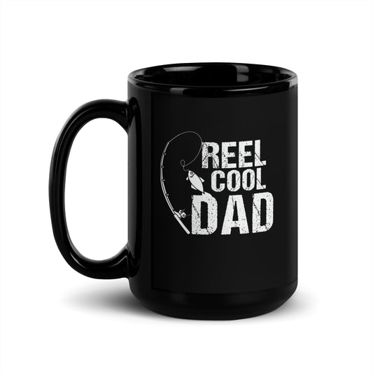 Reel Cool Dad Black Mug