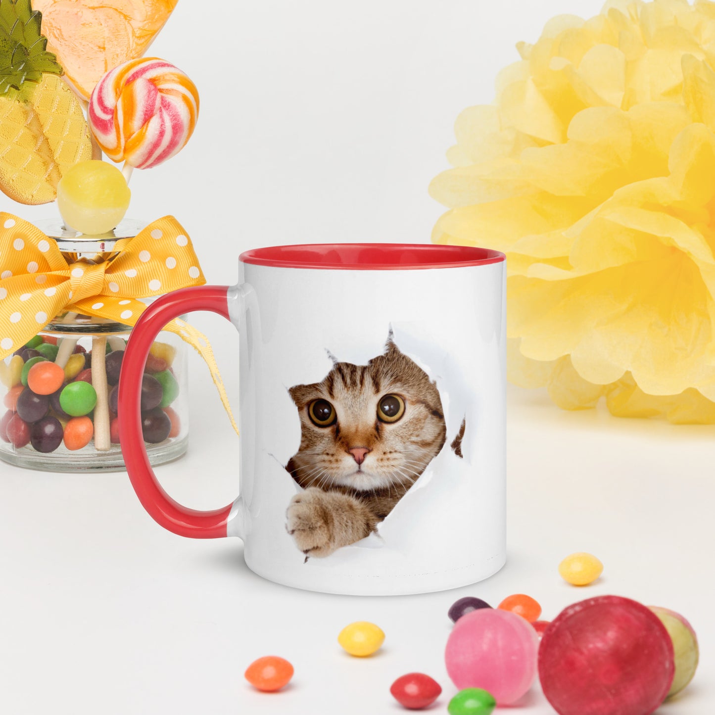 Perrfect Companion #01 Cute Kitten Mug with Color Inside