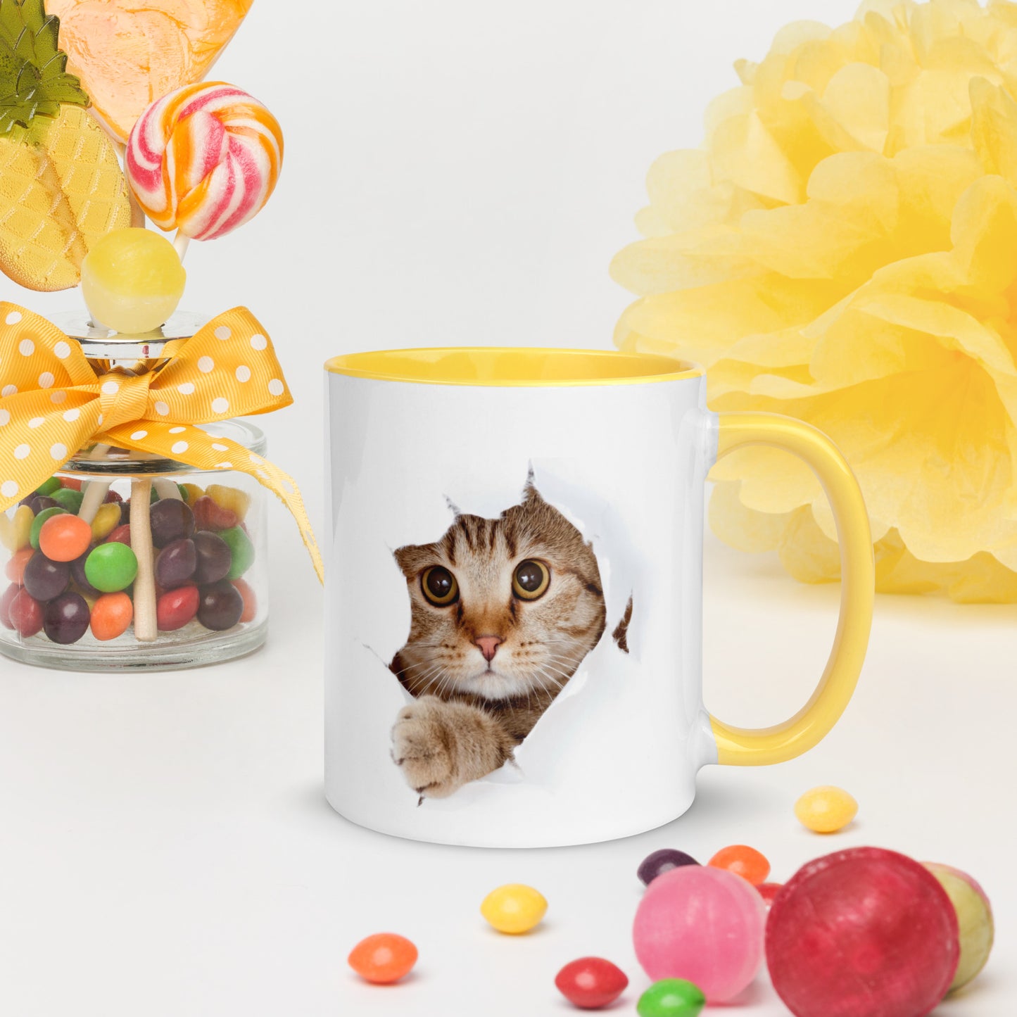 Perrfect Companion #01 Cute Kitten Mug with Color Inside