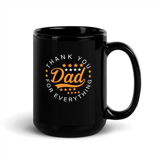 Thank You Dad Black Mug