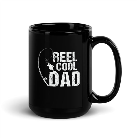 Reel Cool Dad Black Mug