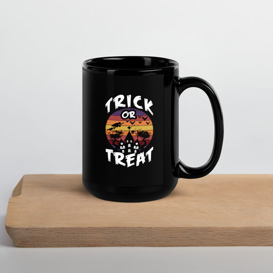 Trick Or Treat Black Mug