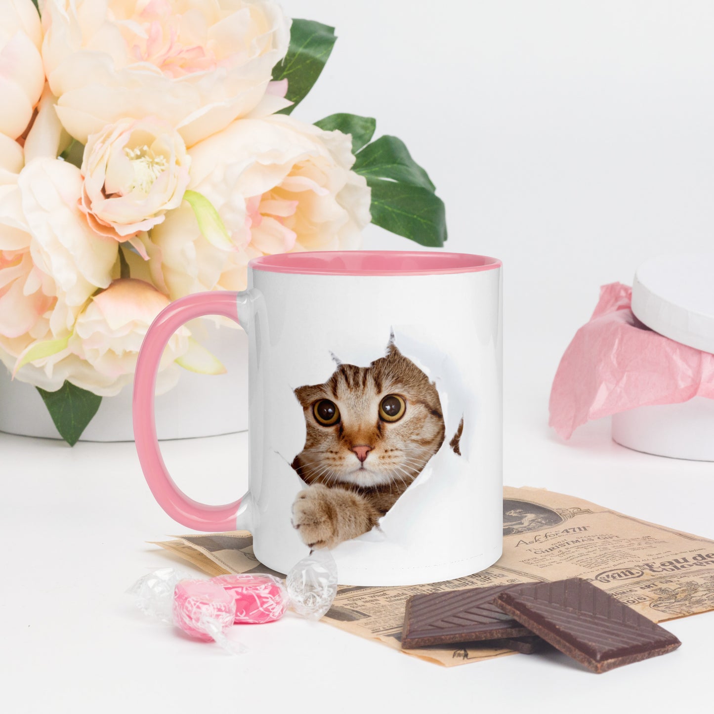 Perrfect Companion #01 Cute Kitten Mug with Color Inside