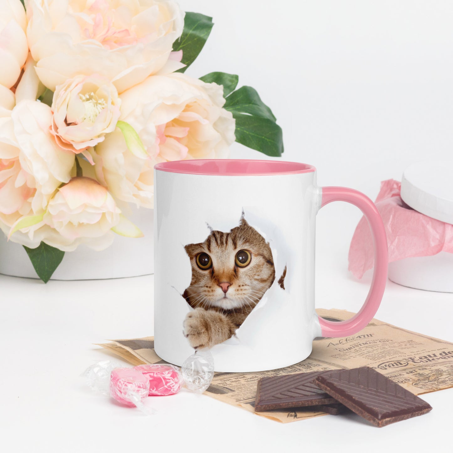 Perrfect Companion #01 Cute Kitten Mug with Color Inside