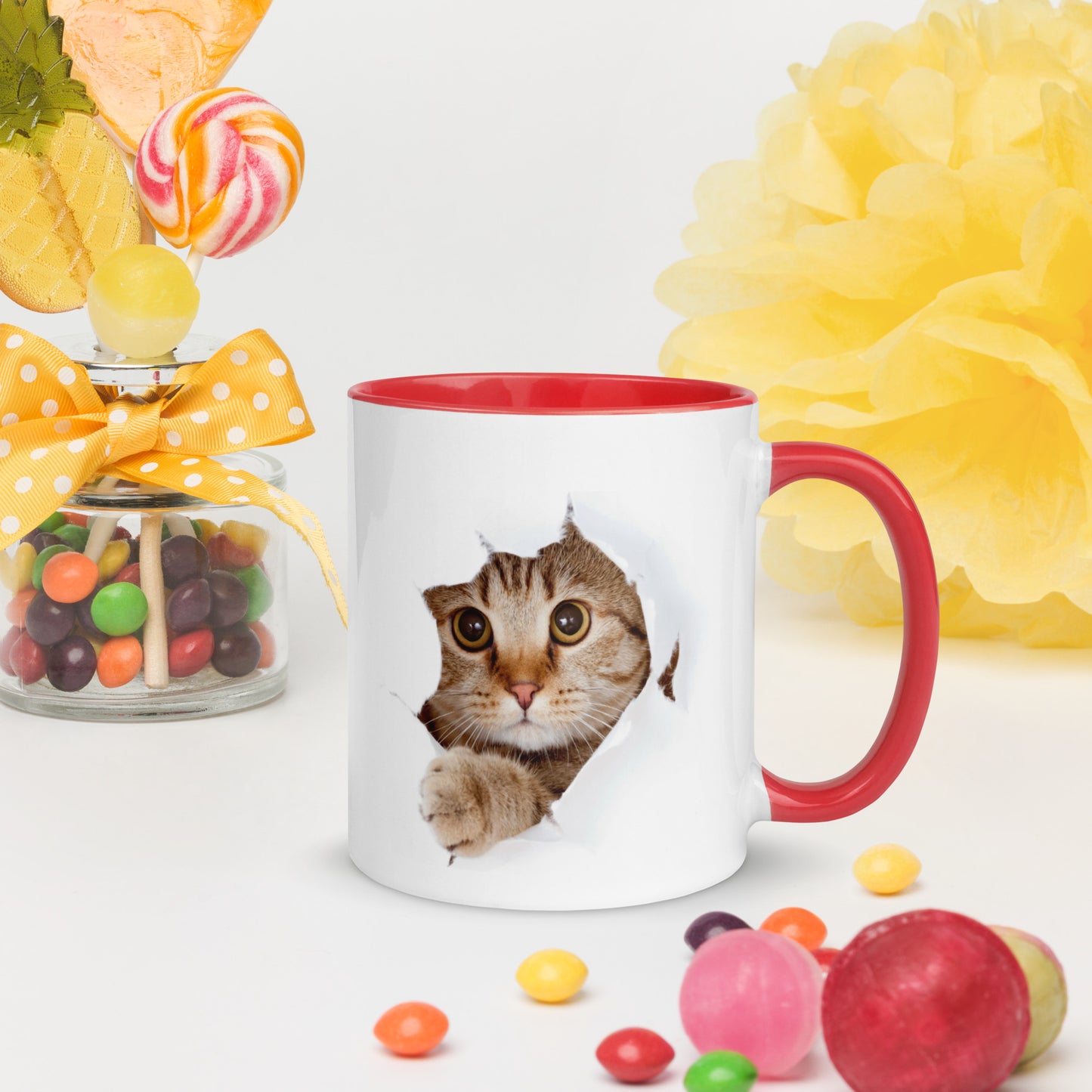 Perrfect Companion #01 Cute Kitten Mug with Color Inside