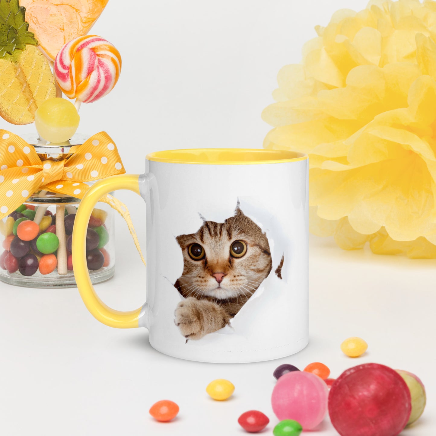 Perrfect Companion #01 Cute Kitten Mug with Color Inside