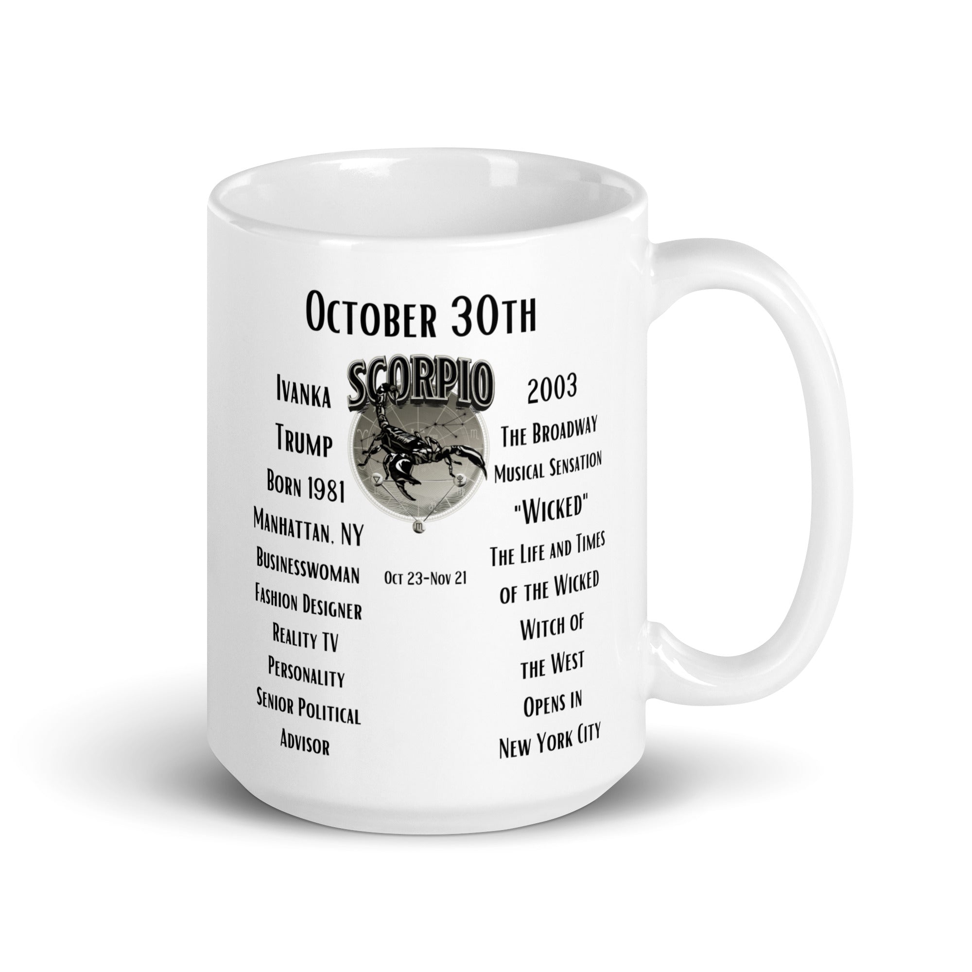 October 30th On This Day mug