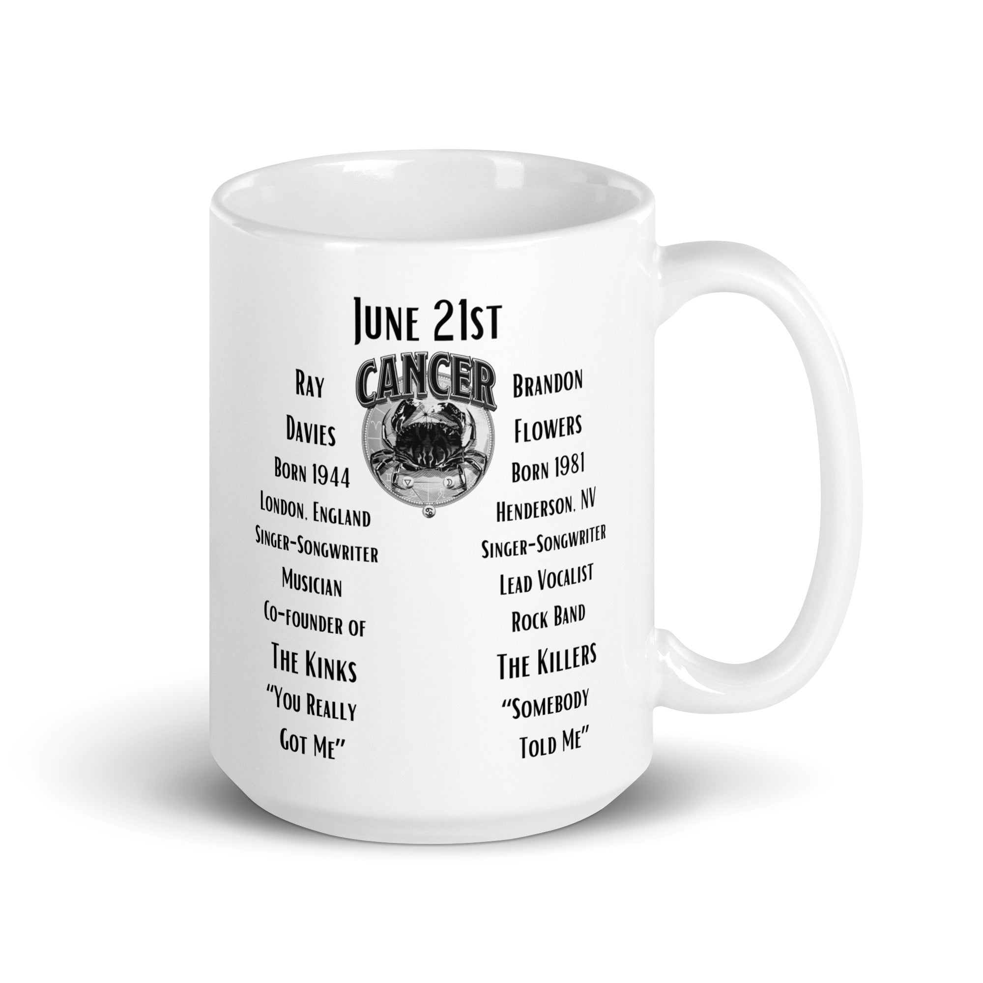 June 21st Ray Davies and Brandon Flowers On This Day mug